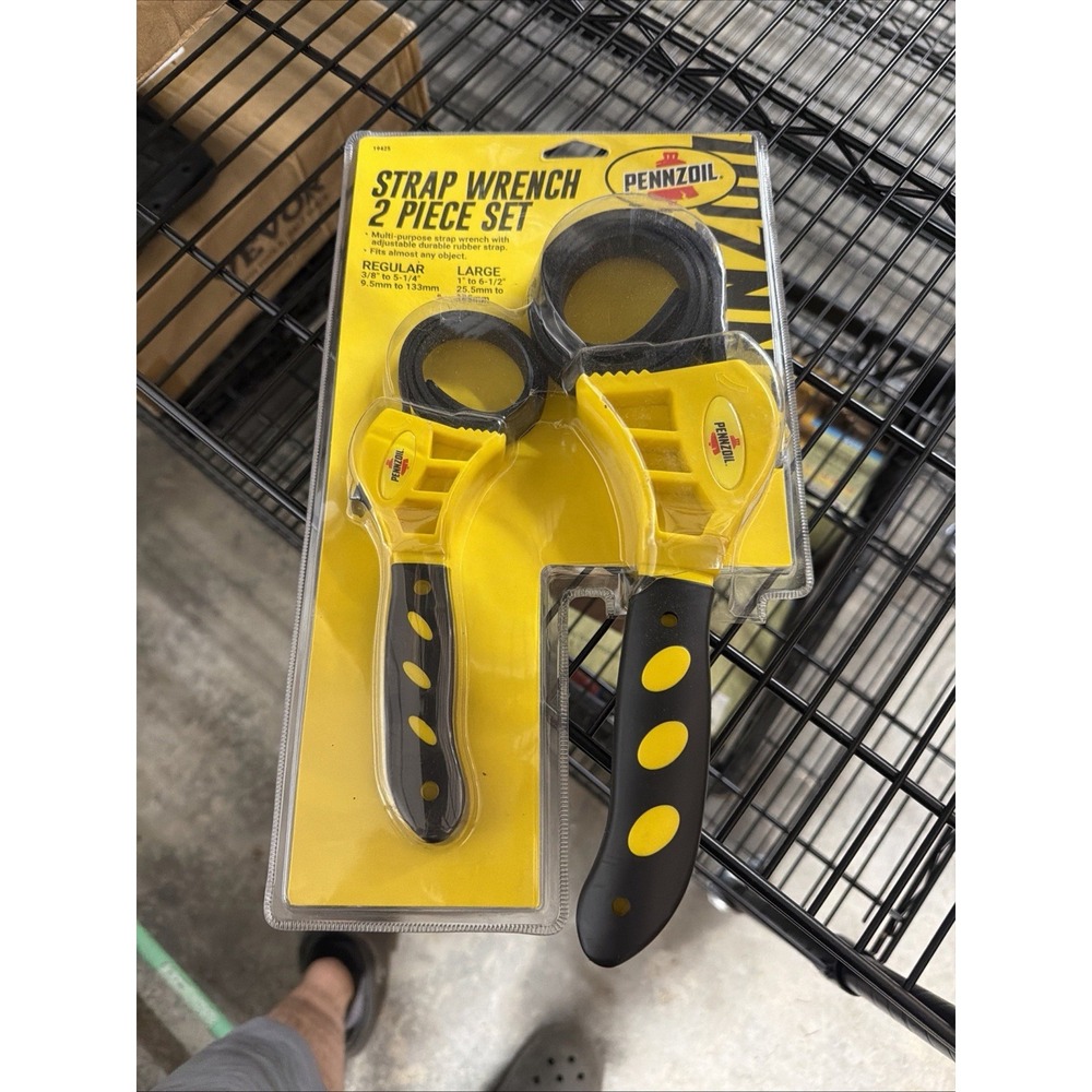 PENNZOIL Strap Wrench Set (Regular 3/8" to 5-1/4" & Large 1" to 6-1/2") #19425